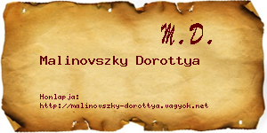 Malinovszky Dorottya névjegykártya