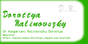 dorottya malinovszky business card